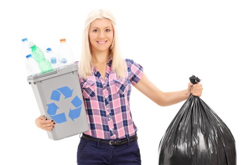 Compact rubbish bags skip placed on a renovation site